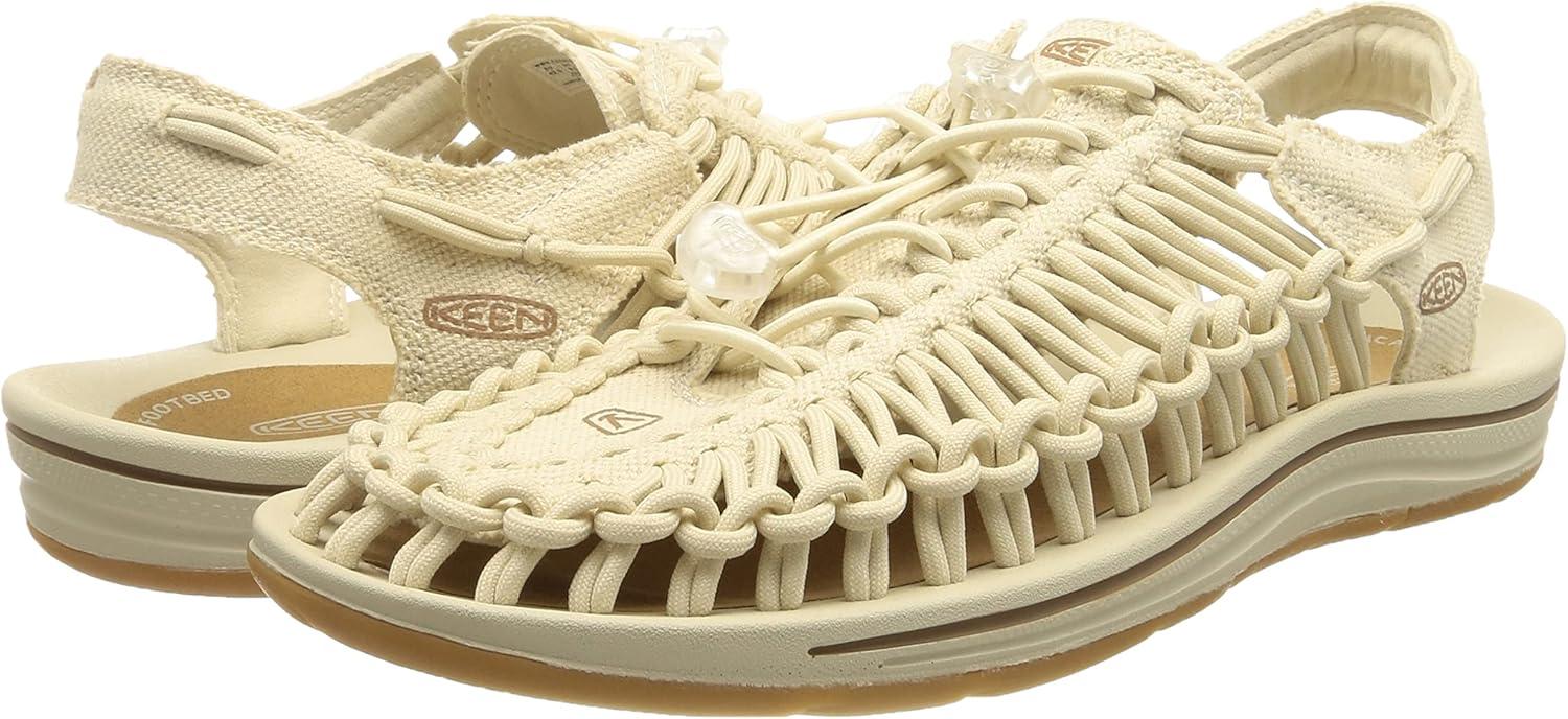 imageKEEN Mens Uneek Classic Two Cord SandalsNatural CanvasBirch