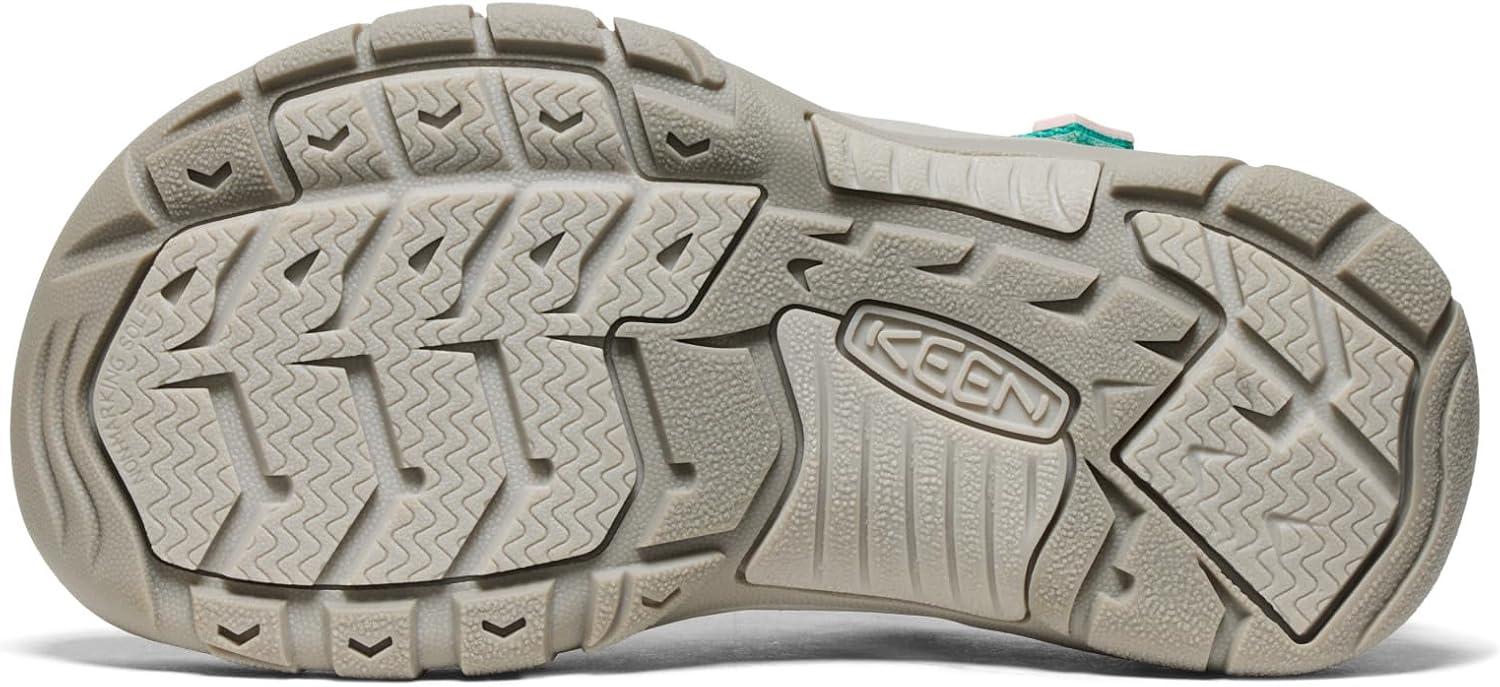 imageKEEN UnisexChild Newport H2 Closed Toe Water SandalsBright AquaGiggle Pink