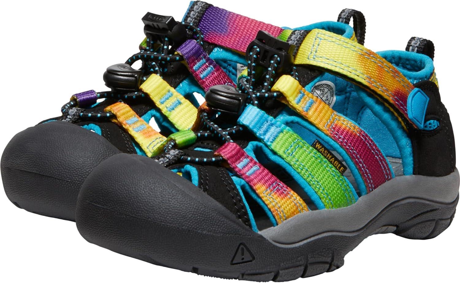 imageKEEN UnisexChild Newport H2 Closed Toe Water SandalsRainbow Tie Dye