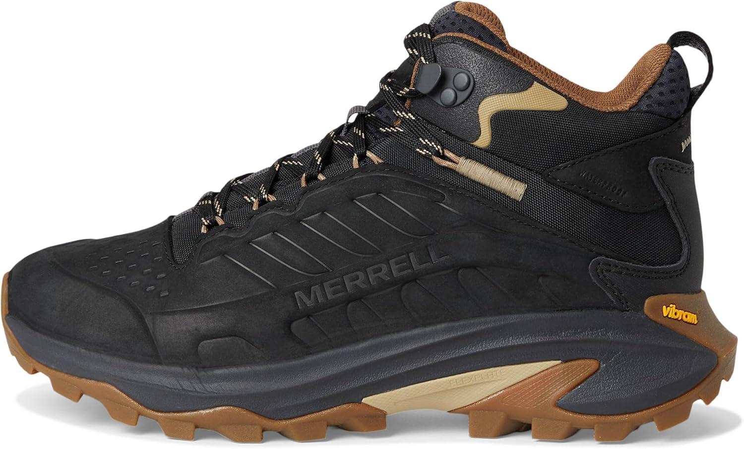 imageMerrell mens Moab Speed 2 Leather Mid WaterproofBlack