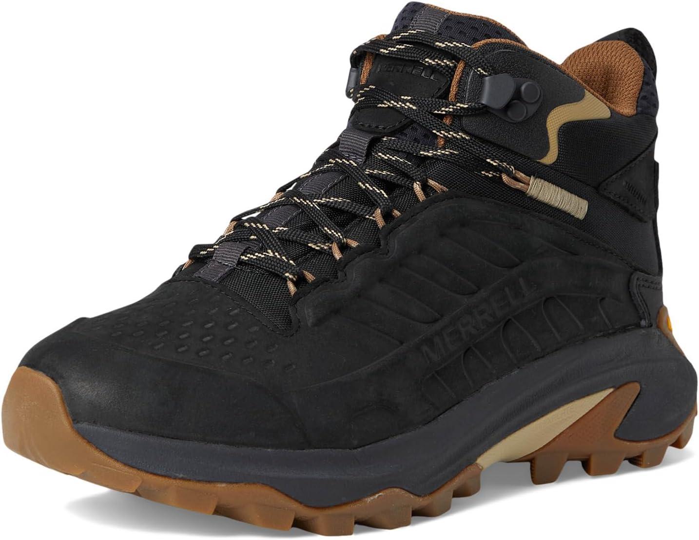 imageMerrell mens Moab Speed 2 Leather Mid WaterproofBlack