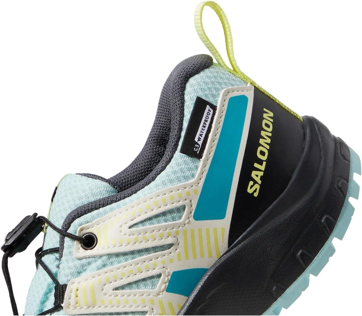 imageSalomon XA Pro V8 CSWP J Shoes for Kids Synthetic and Textile Upper Lining Footbed Heel Pull TabTanager Turquoise