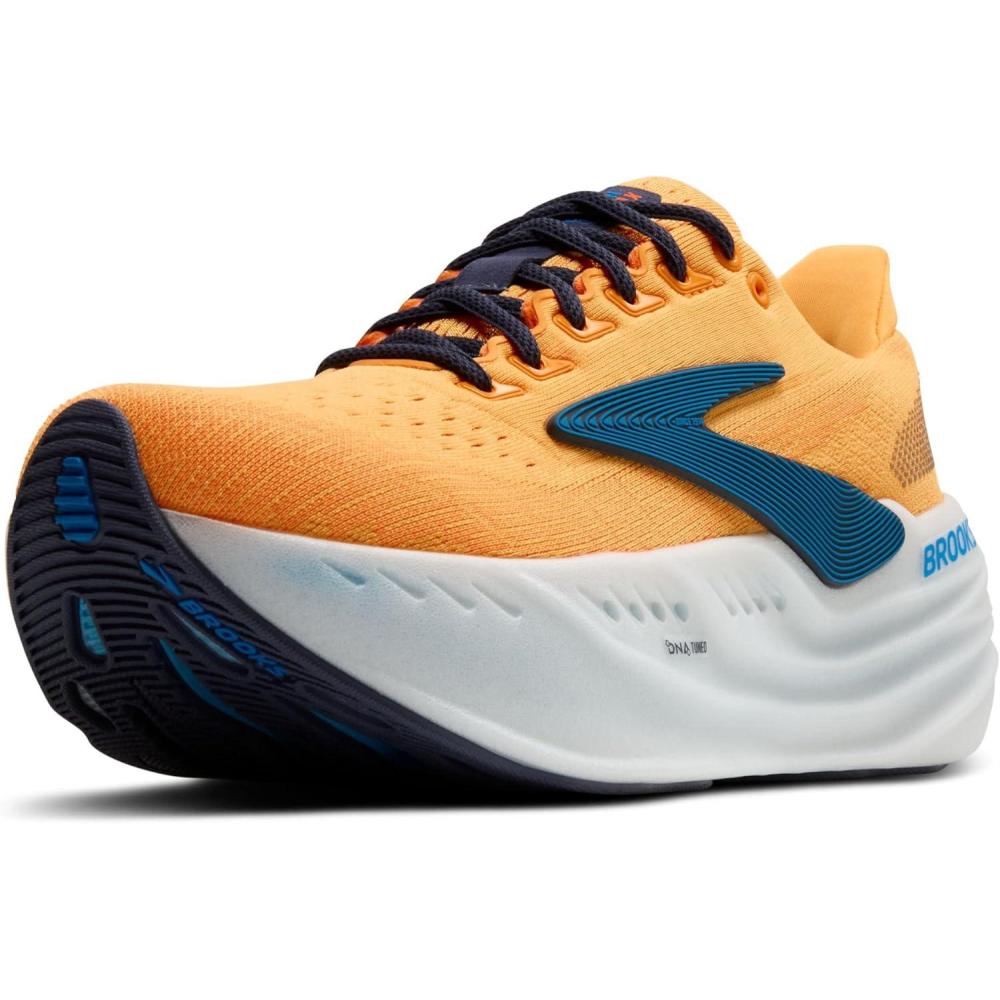 imageBrooks Mens Glycerin Max Neutral Running ampamp Walking ShoeBlazing OrangeBlueWhite