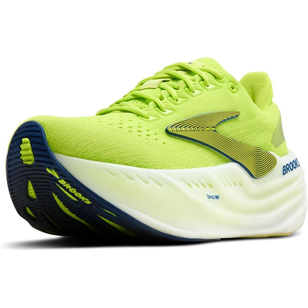 imageBrooks Mens Glycerin Max Neutral Running ampamp Walking ShoeLimeNavy PeonyWhite