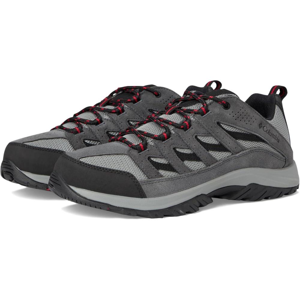 imageColumbia Mens Newton Ridge Plus II Suede Waterproof Boot Wide Breathable HighTraction GripDark GreyMountain Red