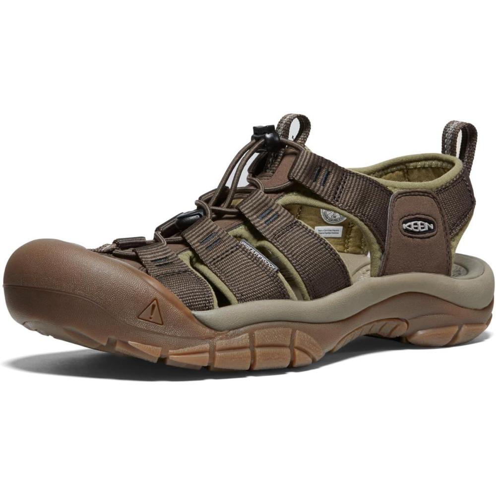imageKEEN Mens Newport H2 Closed Toe Water SandalOlive DrabCanteen
