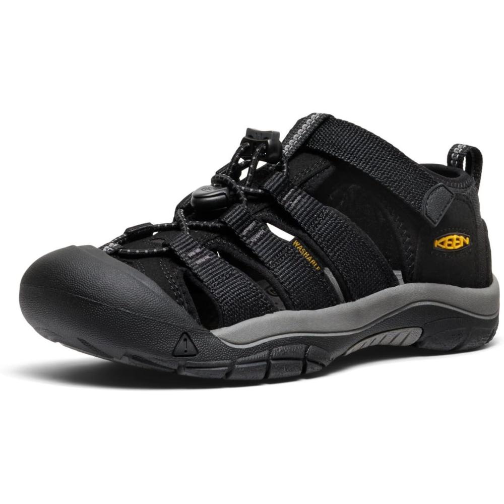 imageKEEN UnisexChild Newport H2 Closed Toe Water SandalsBlackKeen Yellow