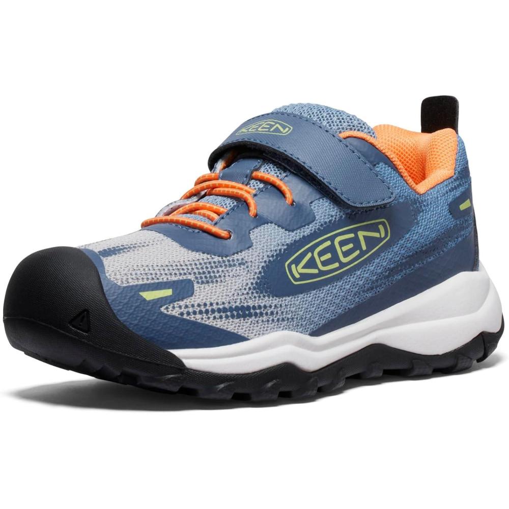 imageKEEN UnisexChild Wanduro Speed Breathable Comfortable Lightweight Easy onVintage IndigoTangerine