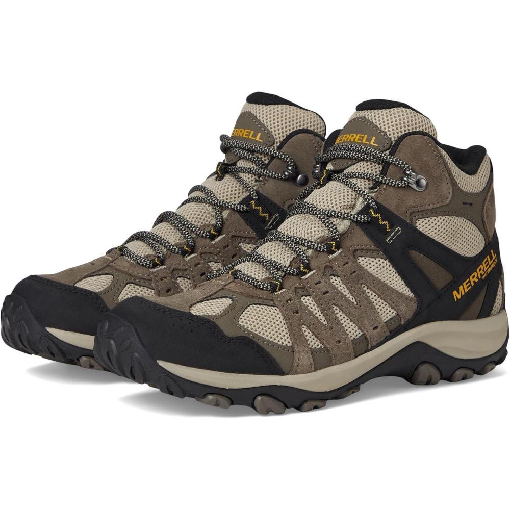 imageMerrell Mens Accentor 3 Mid Waterproof Hiking BootBoulderOld Gold