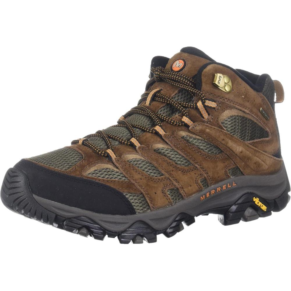 imageMerrell Mens Moab 3 Mid Waterproof Hiking BootEarth