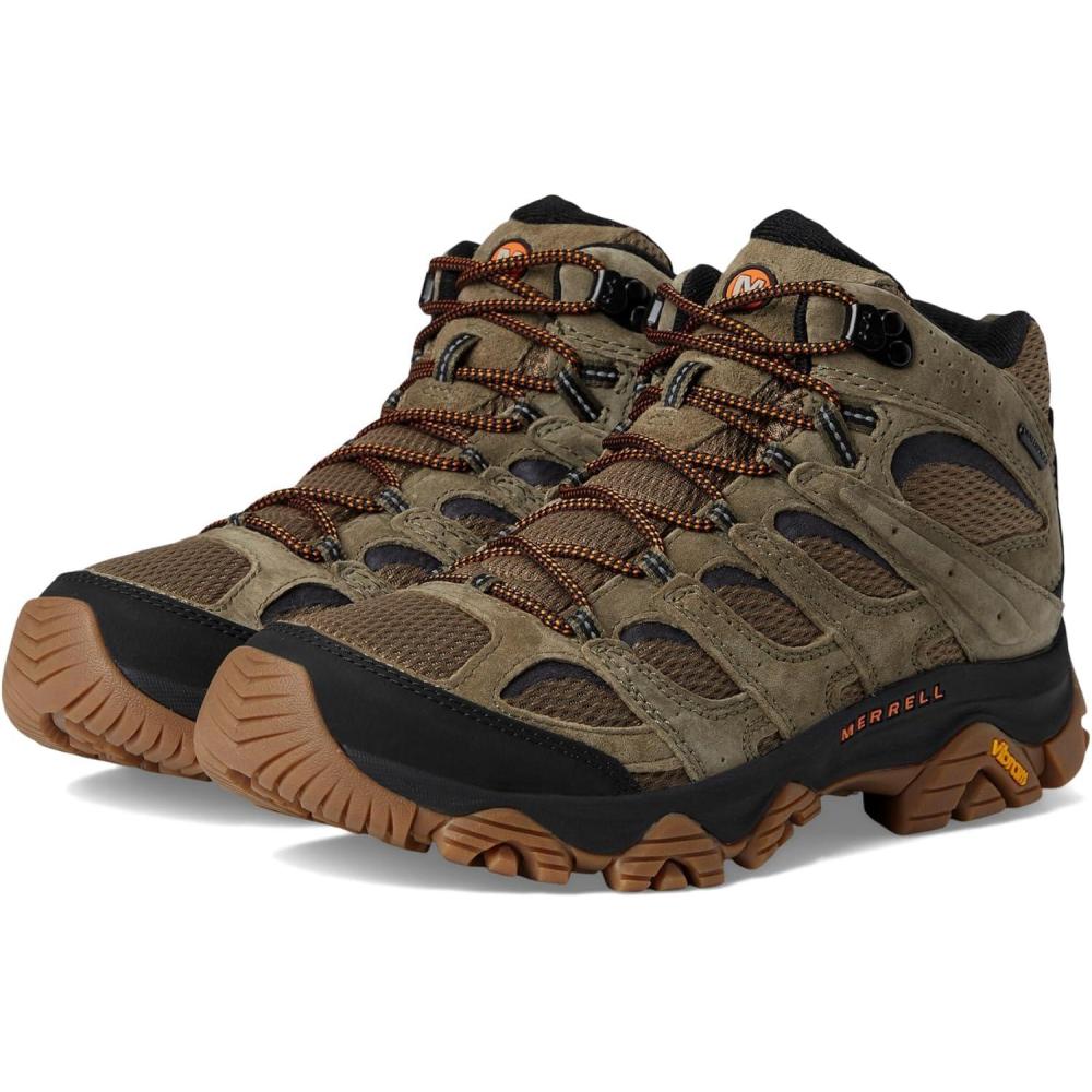 imageMerrell Mens Moab 3 Mid Waterproof Hiking BootNew OliveGum