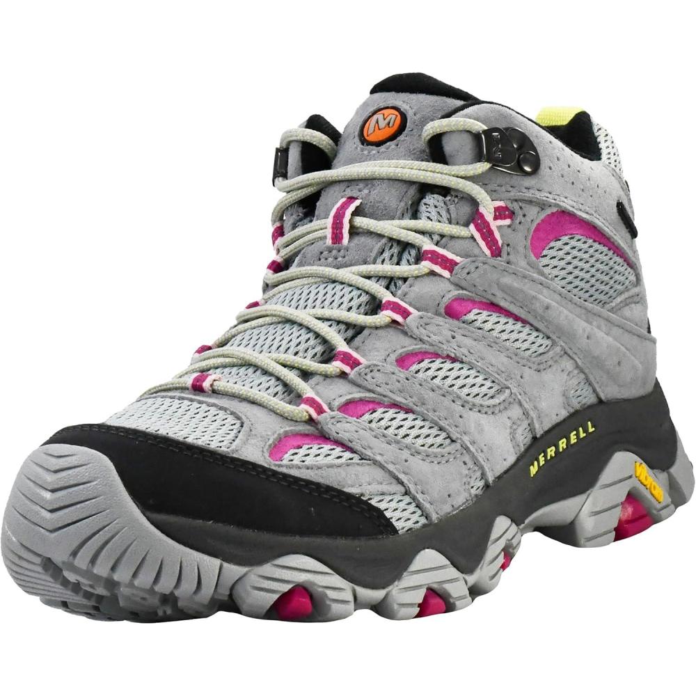 imageMerrell Womens Moab 3 Mid Waterproof Hiking BootsNew MonumentFuchsia