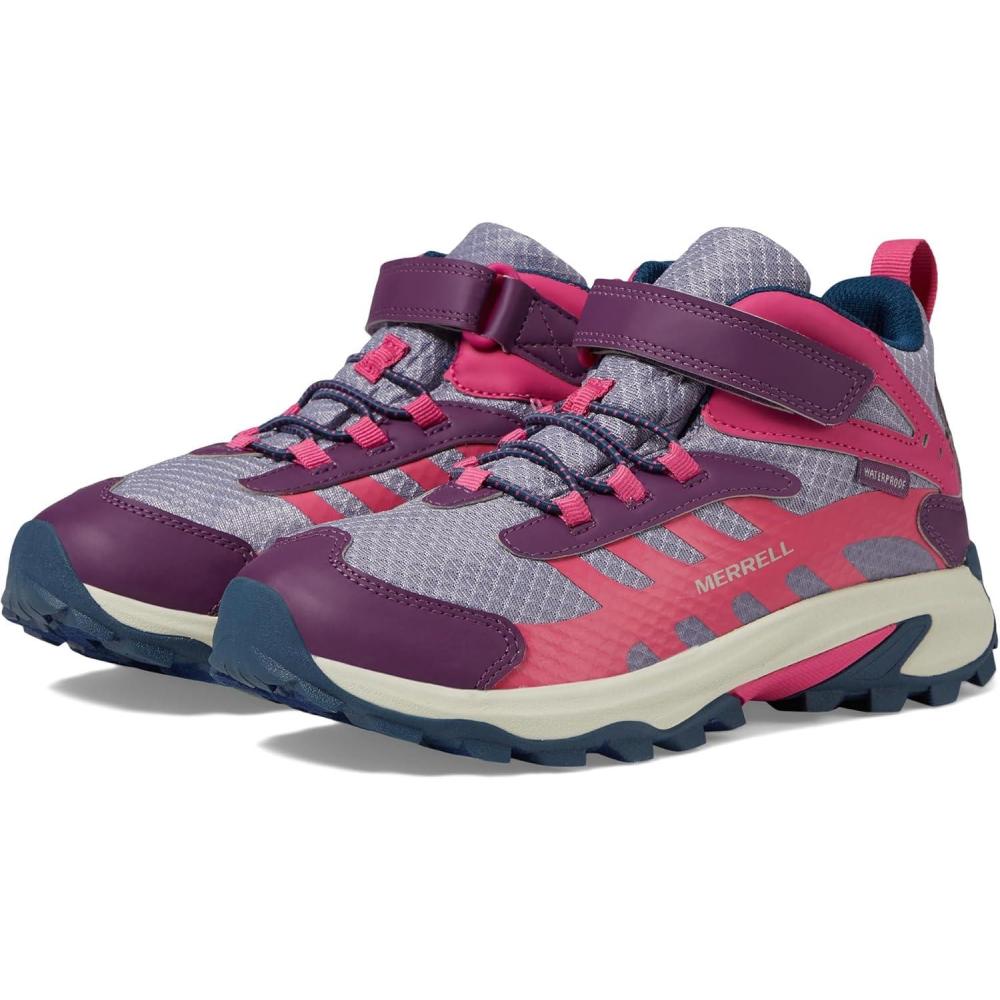 imageMerrell unisexchild Moab Speed 2 Mid Alternative Closure WaterproofBerryNavy