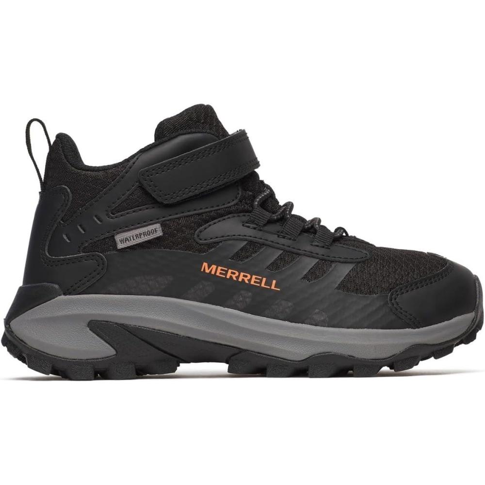 imageMerrell unisexchild Moab Speed 2 Mid Alternative Closure WaterproofBlackOrange