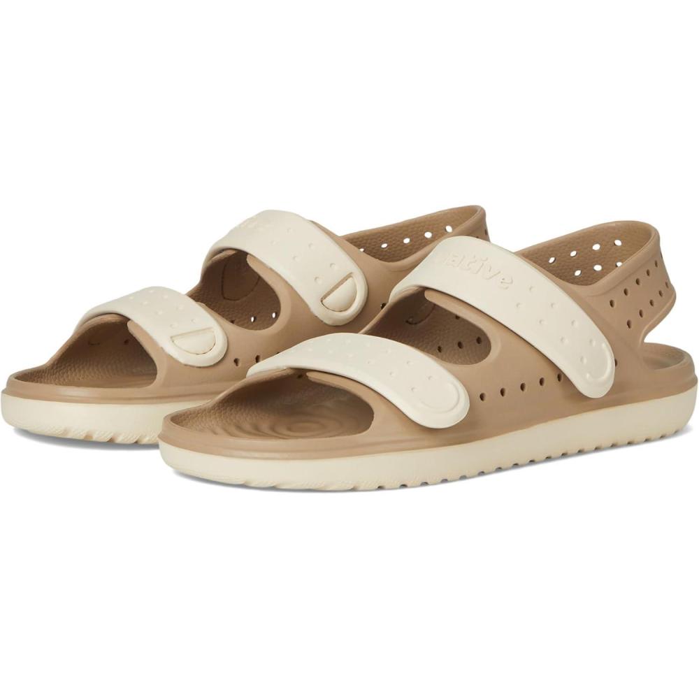 imageNative Shoes unisexchild Chase Little KidBig KidFlax TanBone White