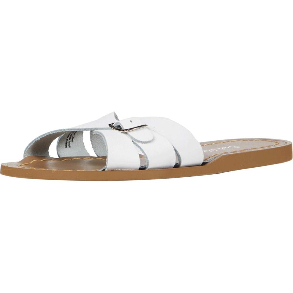 imageSaltwater by Hoy Womens Classic Slide Flat SandalWhite