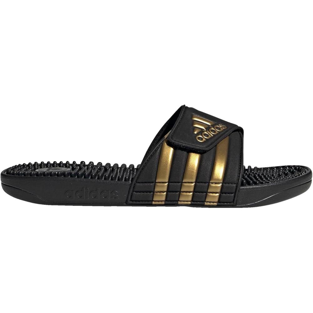 imageadidas Unisex Adult Adissage Slides SandalBlackGold MetallicBlack