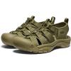 KEEN Men’s Newport H2 Closed Toe Water Sandal(Monochrome/Olive Drab)