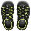 KEEN Unisex-Child Newport H2 Closed Toe Water Sandals(Black/Lime Green)