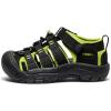 KEEN Unisex-Child Newport H2 Closed Toe Water Sandals(Black/Lime Green)