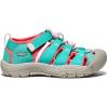 KEEN Unisex-Child Newport H2 Closed Toe Water Sandals(Bright Aqua/Giggle Pink)