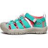 KEEN Unisex-Child Newport H2 Closed Toe Water Sandals(Bright Aqua/Giggle Pink)