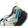 Salomon® XA Pro V8 CSWP J Shoes for Kids – Synthetic and Textile Upper, Lining, Footbed – Heel Pull Tab(Tanager Turquoise)