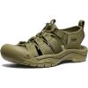 KEEN Men’s Newport H2 Closed Toe Water Sandal(Monochrome/Olive Drab)