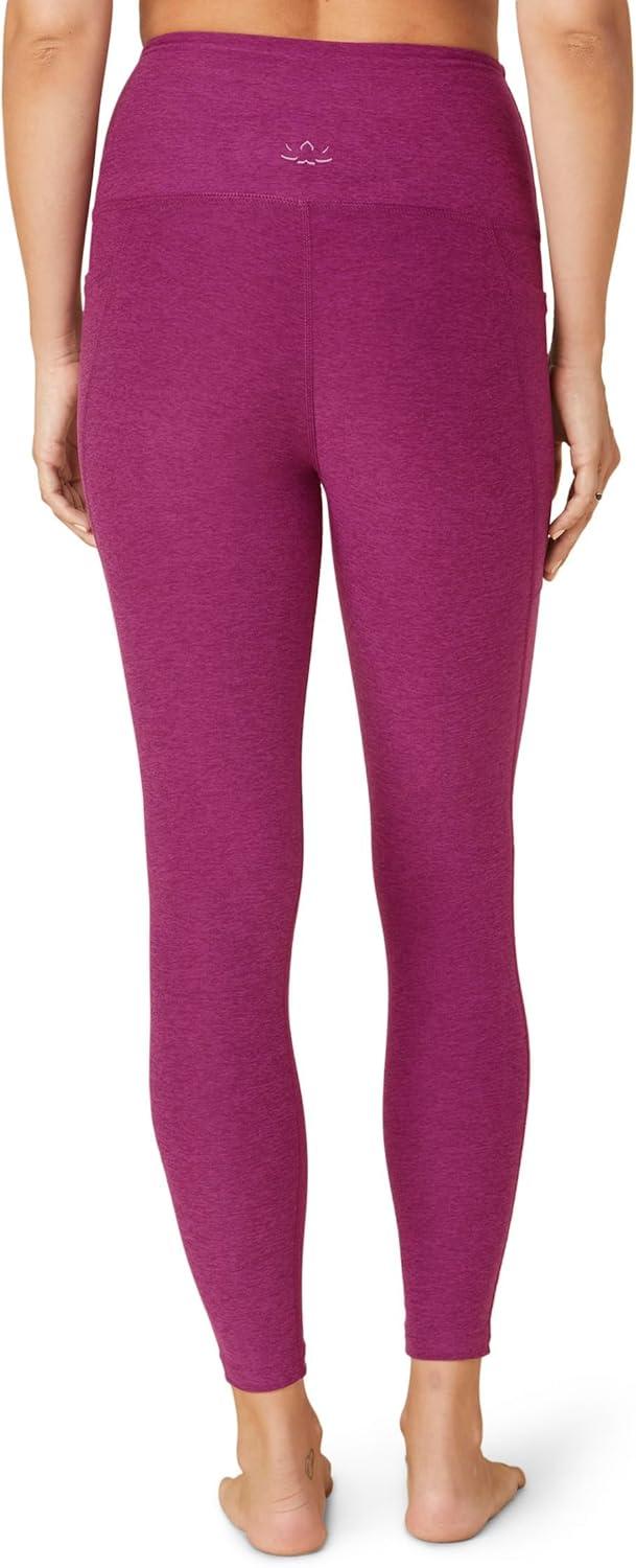 imageBeyond Yoga Womens Spacedye Out of Pocket HighWaisted Midi LeggingMagenta Heather