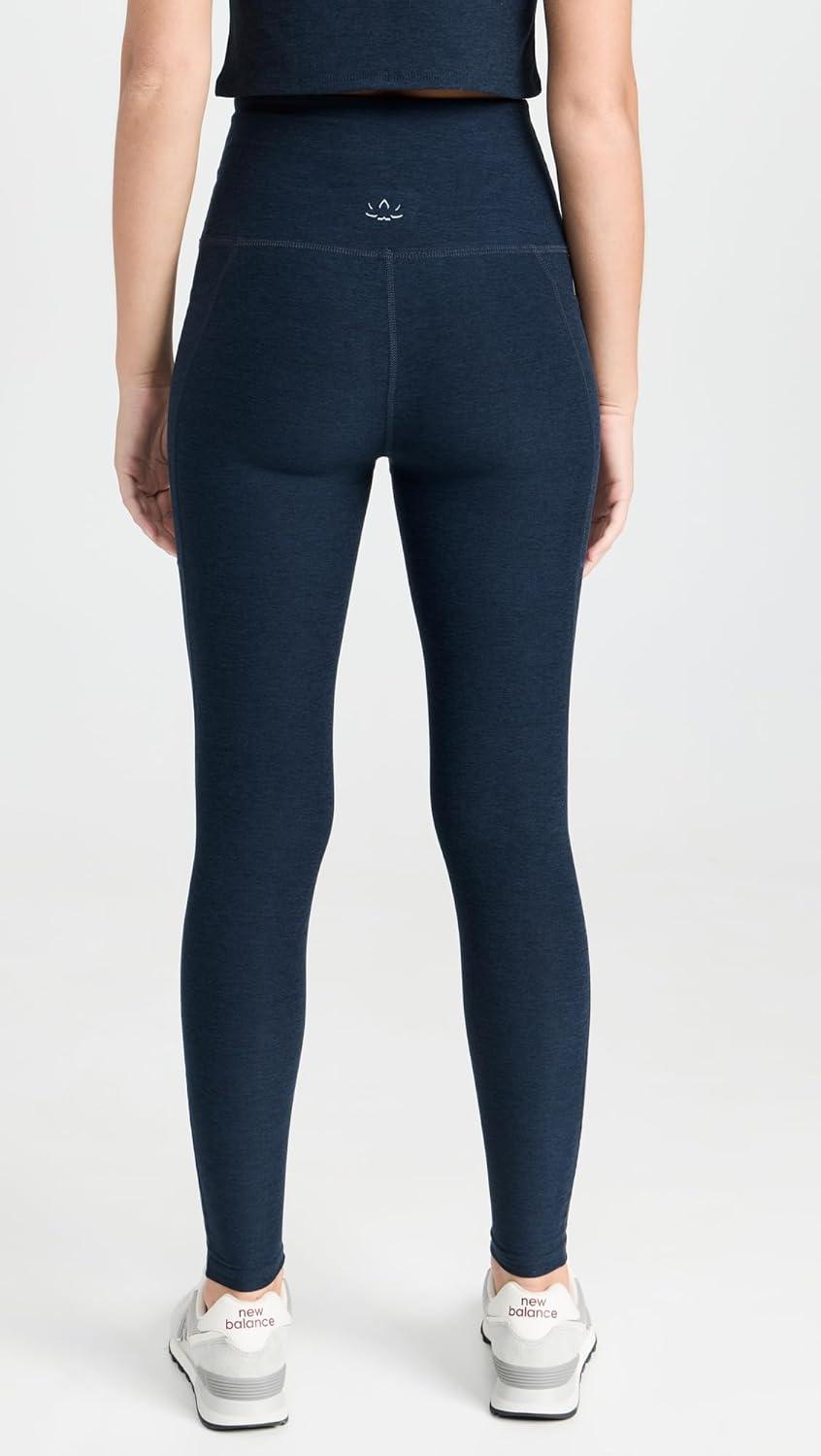 imageBeyond Yoga Womens Spacedye Out of Pocket HighWaisted Midi LeggingNocturnal Navy