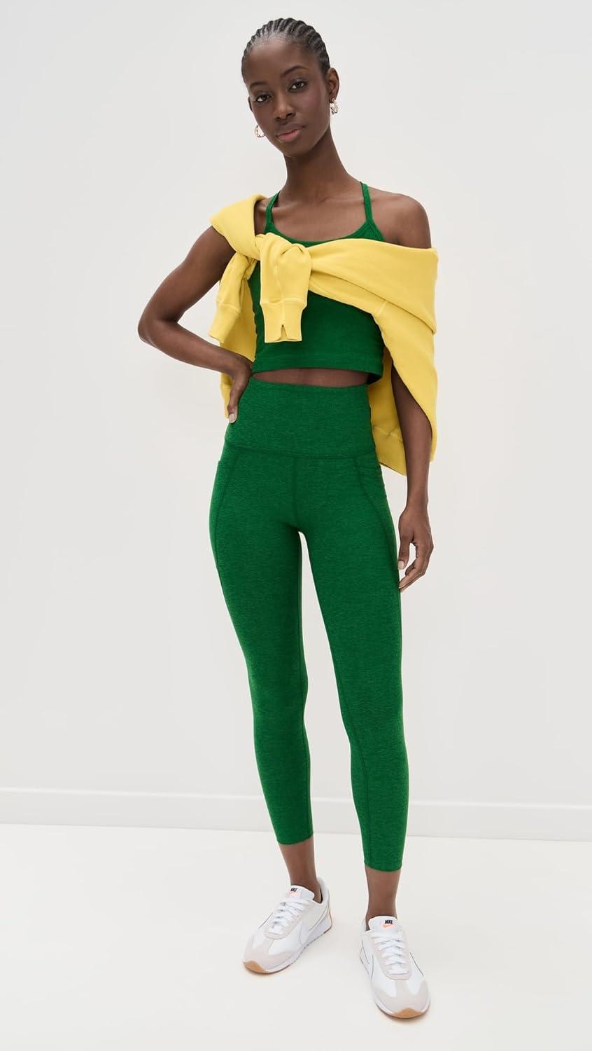 imageBeyond Yoga Womens Spacedye Out of Pocket HighWaisted Midi LeggingSummer Thyme Green Heather