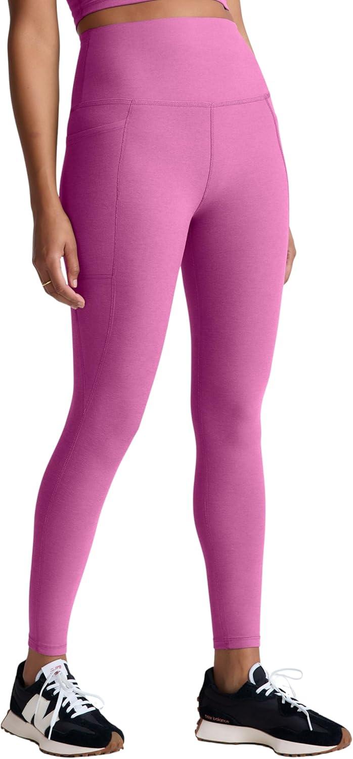 imageBeyond Yoga Womens Spacedye Out of Pocket HighWaisted Midi LeggingSunset Violet Heather