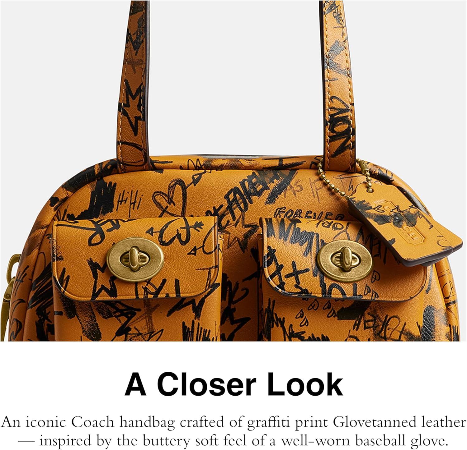 imageCoach Twin Turnlock Bag 20 in Graffiti 1ZOchre MultiGraffitiOchre Multi