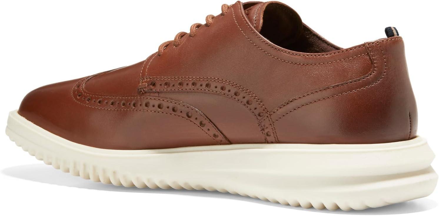 imageCole Haan Mens Great Jones Wingtip OxfordBritish TanIvory