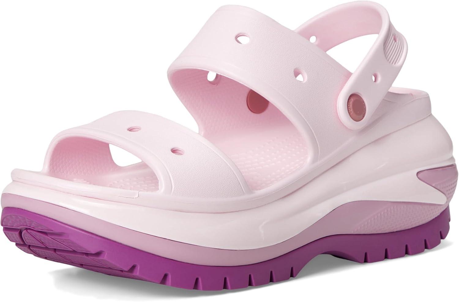 imageCrocs UnisexAdult Classic Mega Crush Sandal Platform SandalsHydrangea