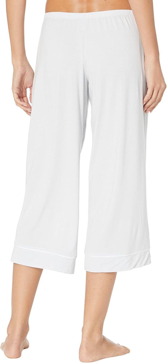 imageEberjey Gisele Short Sleeve and Cropped Pant PJ SetWater BlueWhite