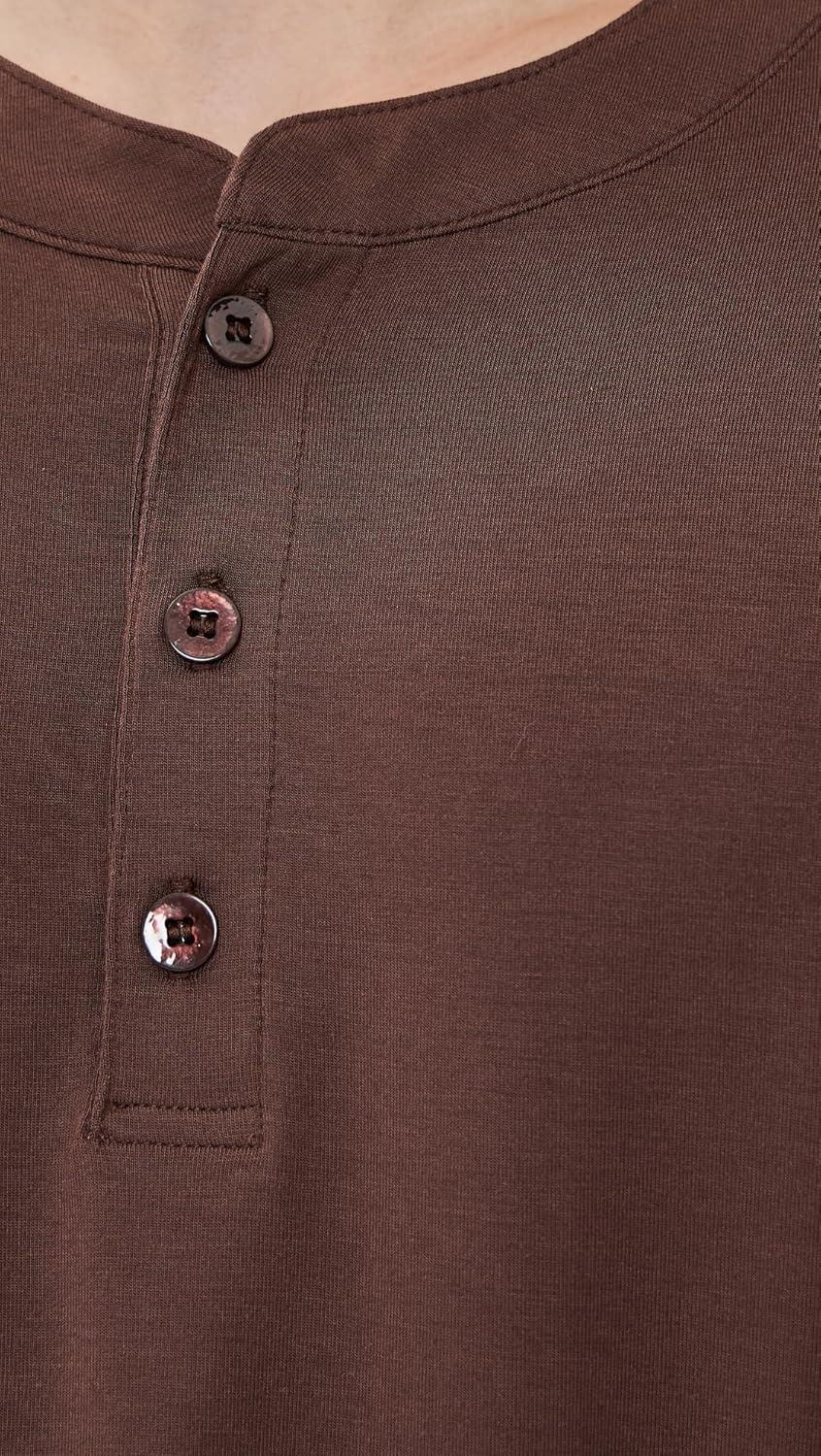 imageEberjey Henry Mens Jersey Modal PJ SetChocolate