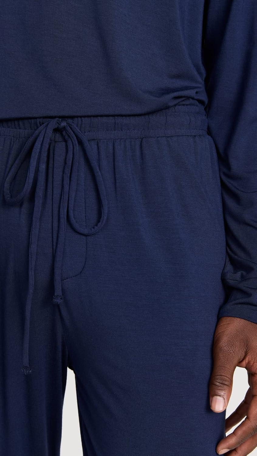 imageEberjey Henry Mens Jersey Modal PJ SetTrue Navy