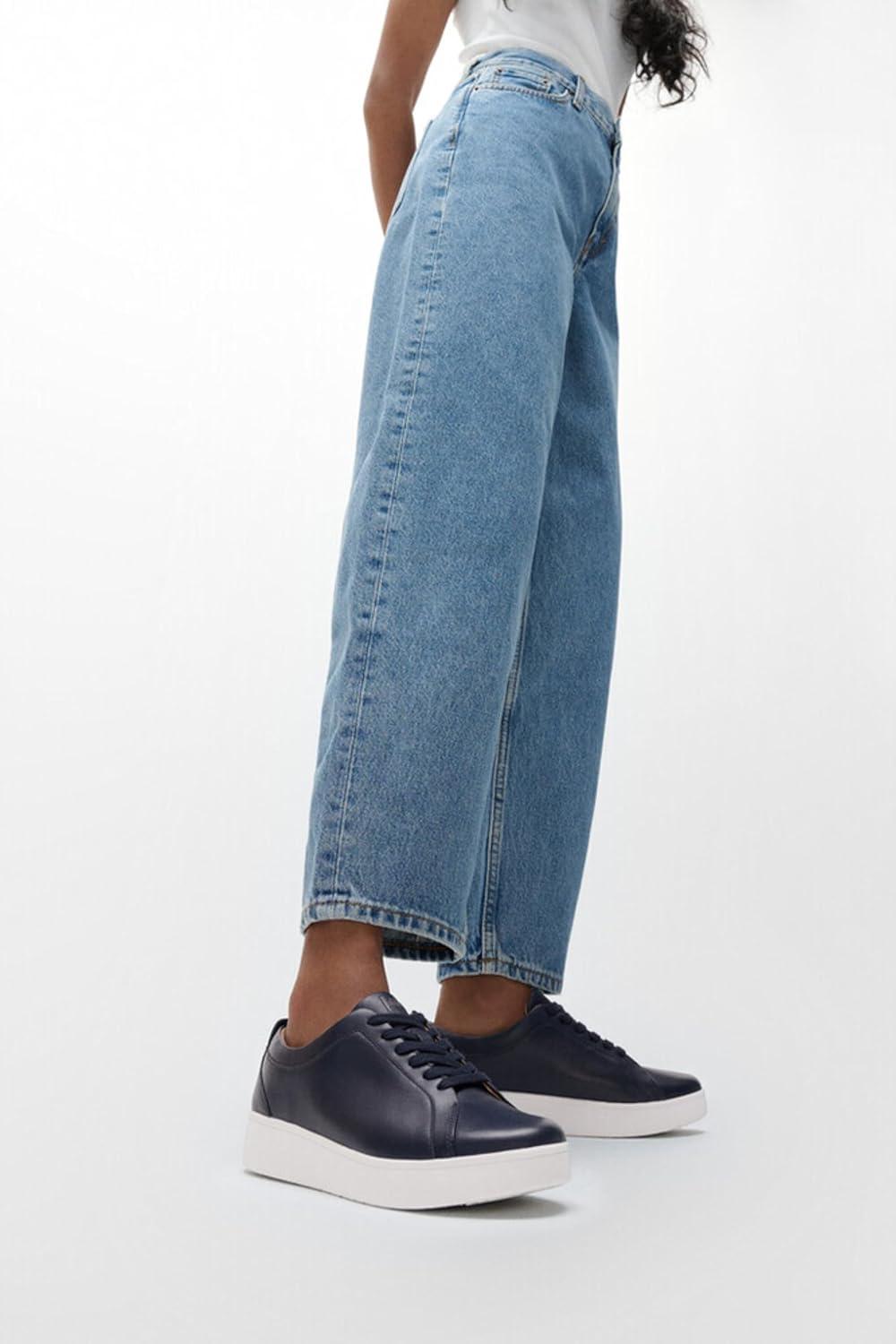 imageFitFlop Rally Leather SneakersMidnight Navy