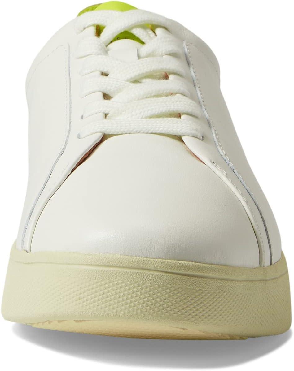 imageFitFlop Rally Leather SneakersUrban WhiteElectric Yellow