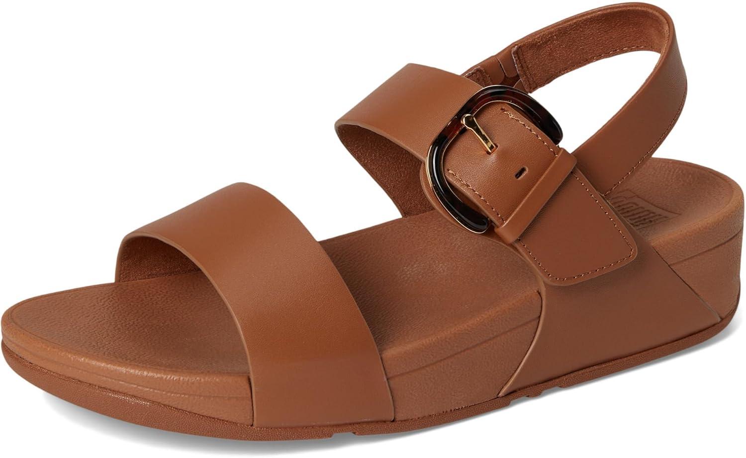imageFitFlop womens Lulu Adjustable Leather Backstrap SandalsDeep Tan