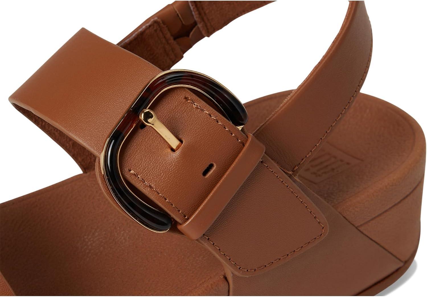 imageFitFlop womens Lulu Adjustable Leather Backstrap SandalsDeep Tan