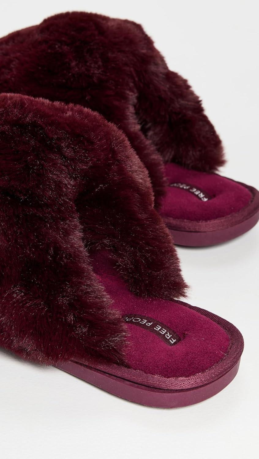 imageFree People Womens Snowball SlippersCabernet Faux Fur