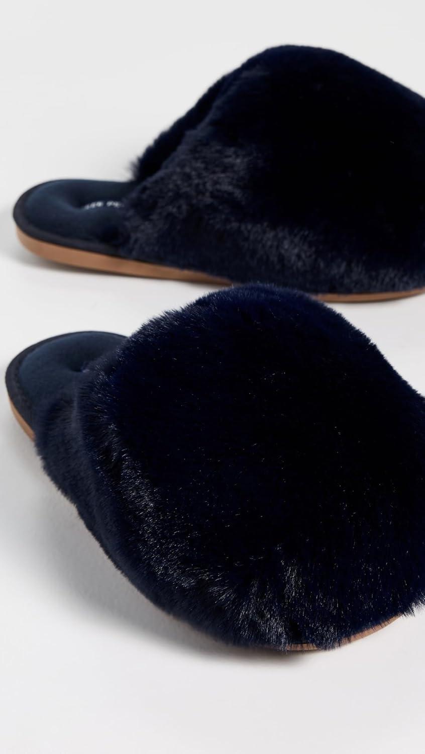 imageFree People Womens Snowball SlippersNavy Faux Fur