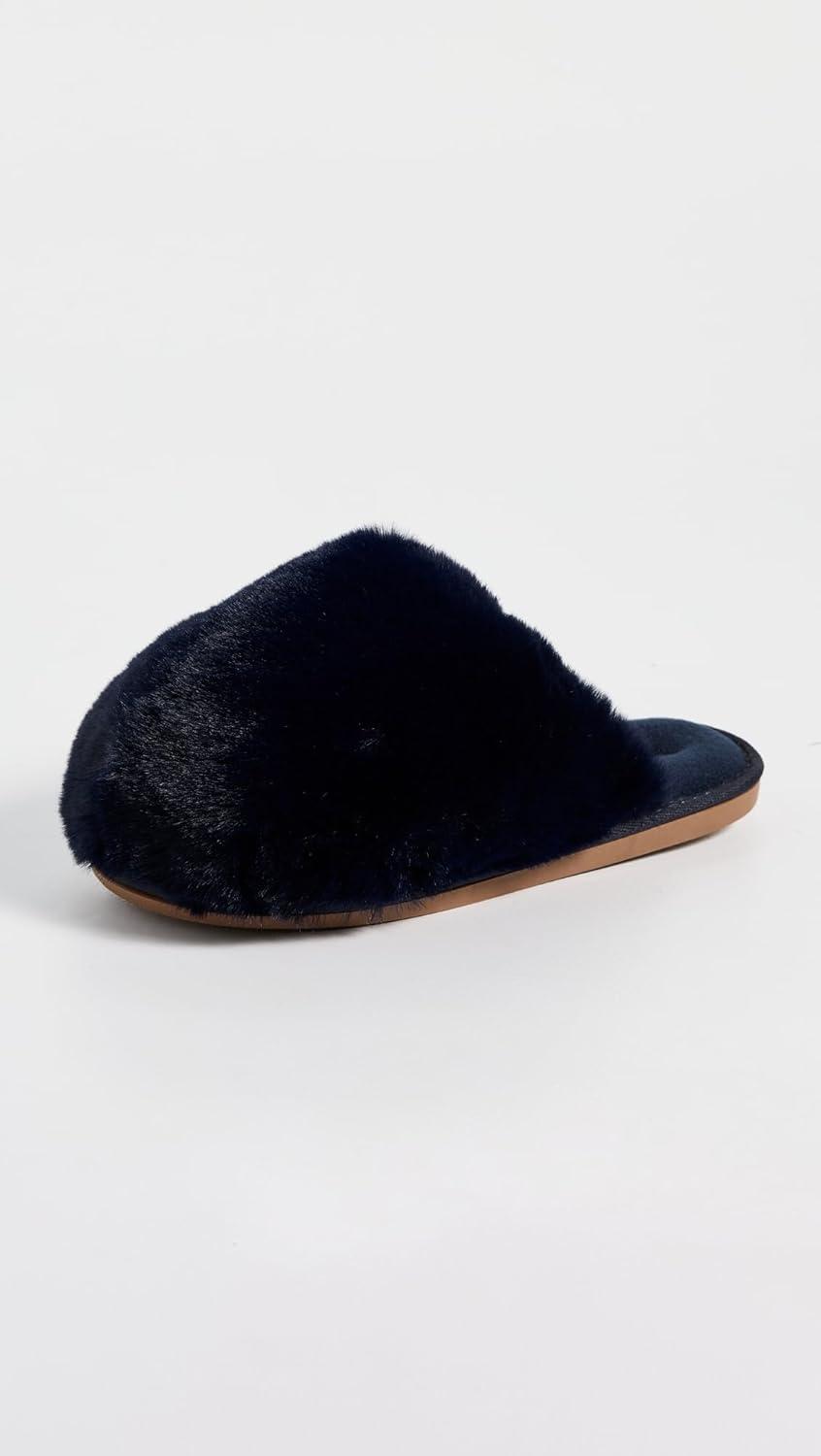 imageFree People Womens Snowball SlippersNavy Faux Fur