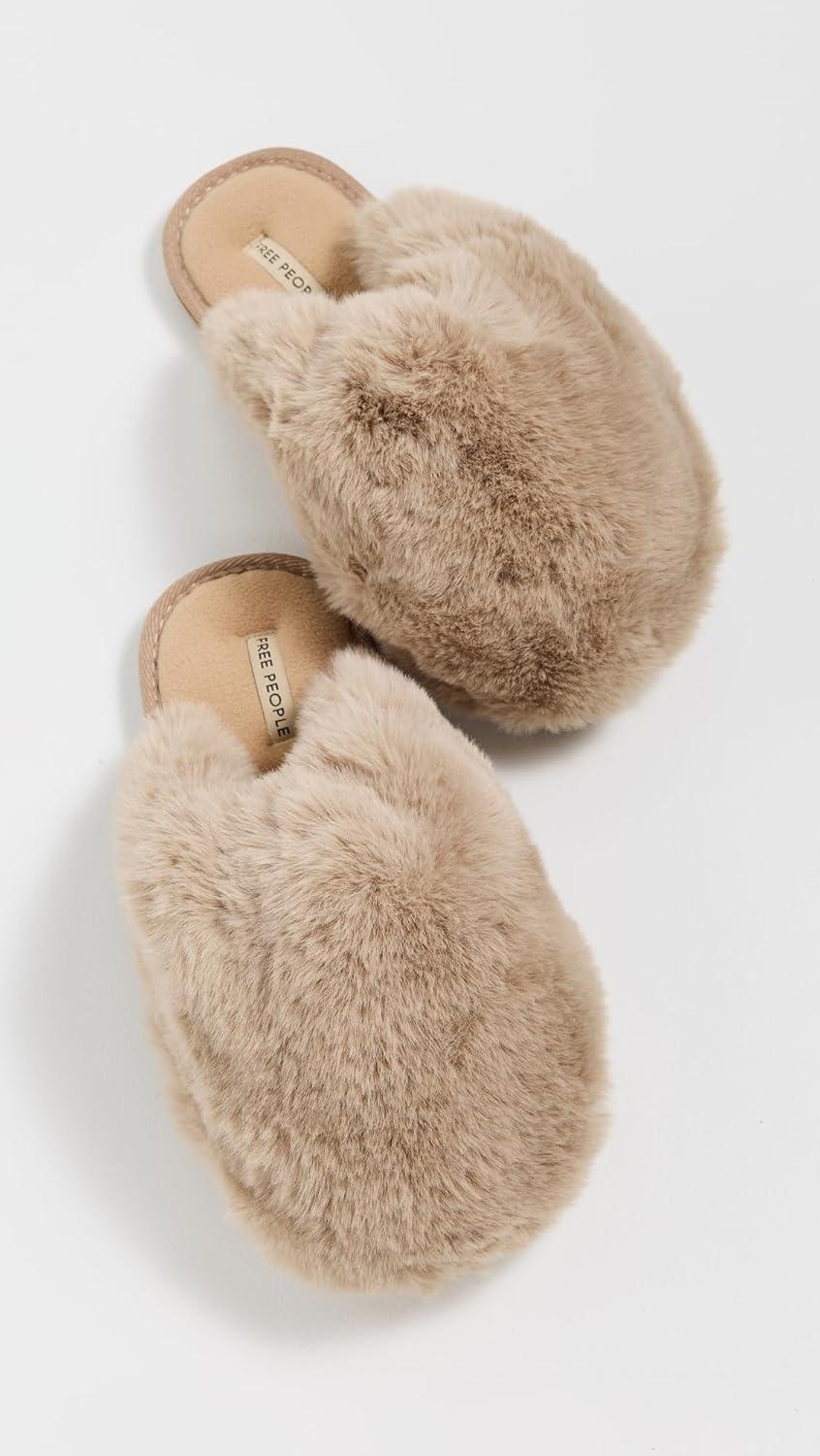 imageFree People Womens Snowball SlippersTaupe Faux Fur