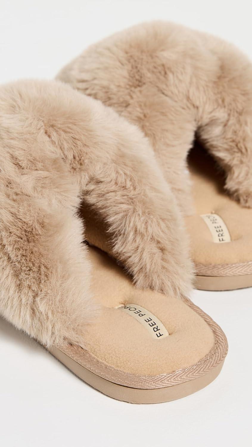imageFree People Womens Snowball SlippersTaupe Faux Fur