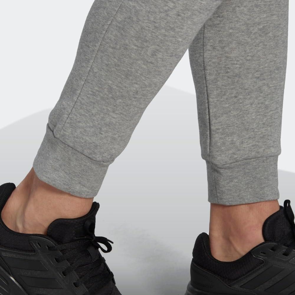 imageadidas Mens Essentials Tapered PantsMedium Grey HeatherBlack