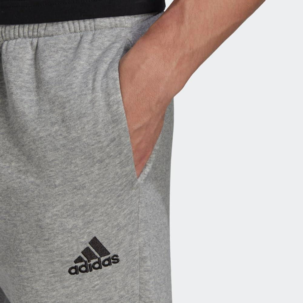 imageadidas Mens Essentials Tapered PantsMedium Grey HeatherBlack