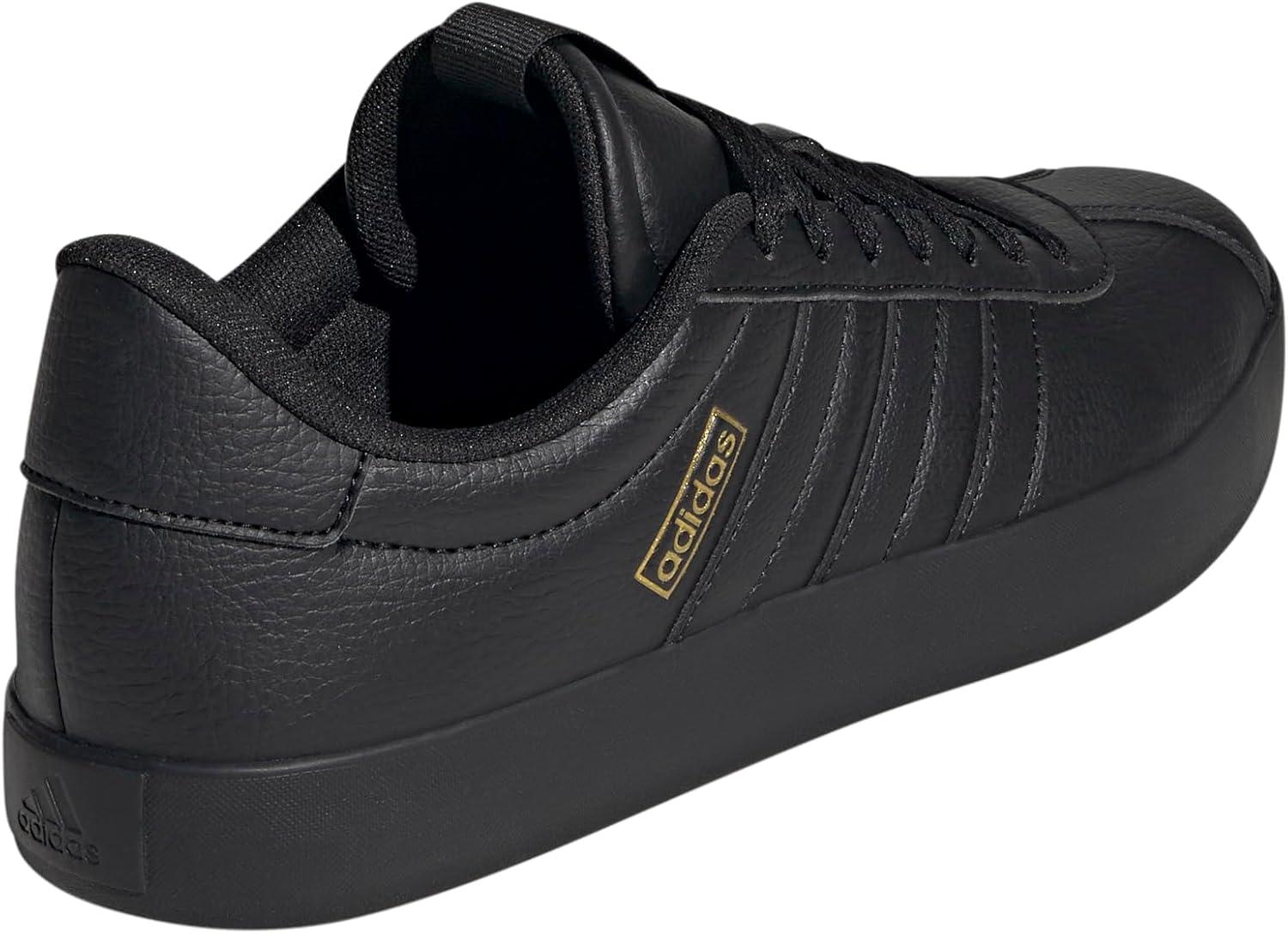 imageadidas Mens VL Court 30 ShoeBlackBlackGold Metallic